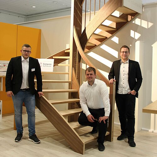[Translate to Amerikanisch:] Students at Melle College of Wood Technology Manufacture Staircase for Their Final Project