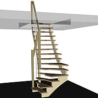 Compass Software makes it fast and simple to combine space saver stairs with all types of stairs and all types of winding.
