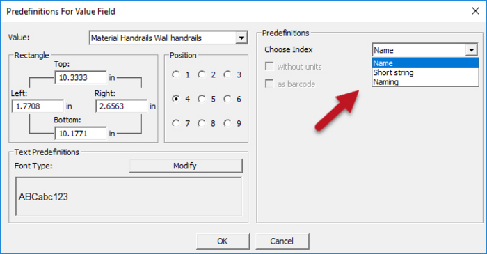 The value fields in the material forms have been extended to include additional options in Compass Software. 