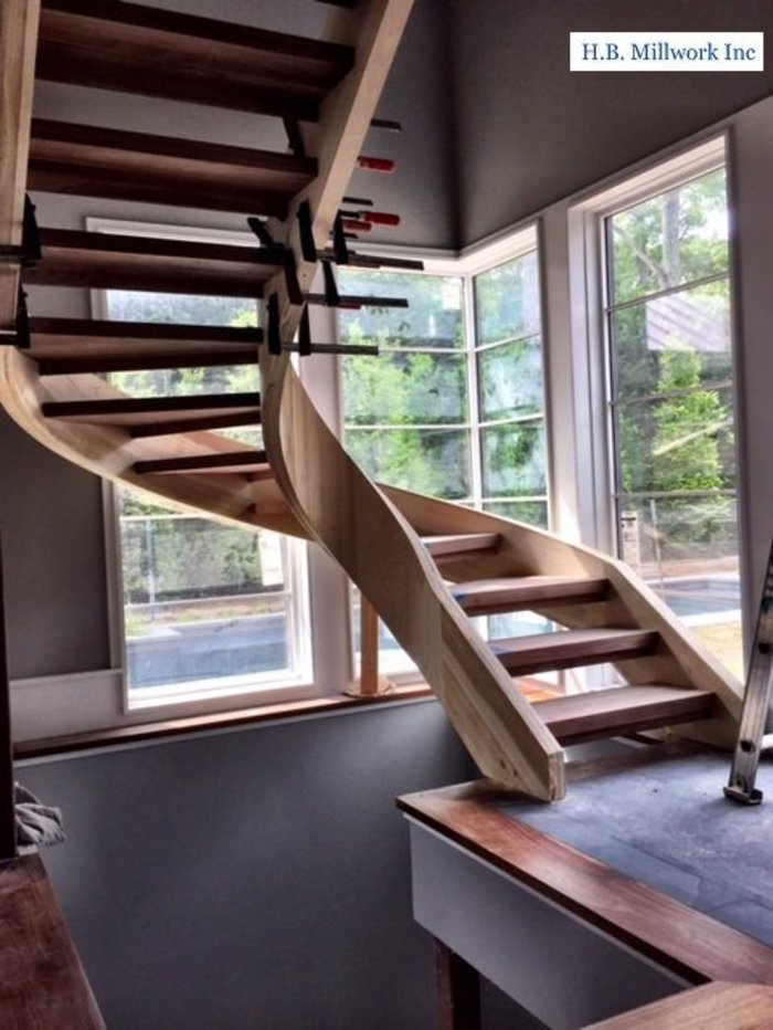 Staircase at H.B. Millwork made with Compass Software