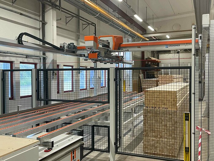 The warehouse is completely automated
