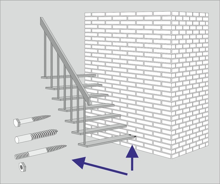 With the new version it is possible to define which bolts are to be matched with what kind of wall material. Using this process, stairbuilders don't have to position the bolts manually anymore, but the bolts change automatically when the properties of the wall are changed in the system. 