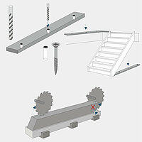 There are new work processes for the upright routing of railing parts in Compass Software. 