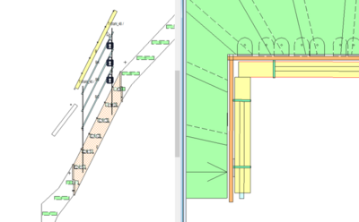 Es ist nun möglich, Wangen von HPL- und Stahltreppen während der Handlauf-Konstruktion in der Geländer-Ansicht sichtbar zu machen. 