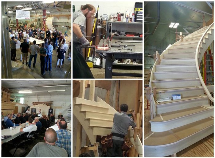 [Translate to Amerikanisch:] Vertriebsmitarbeiter Hermann Hasebrink war im Rahmen der SMA (Stairbuilders and Manufacturer´s Association) National Workshop Tour bei unserem Kunden Heartland Stairways in the USA anwesend