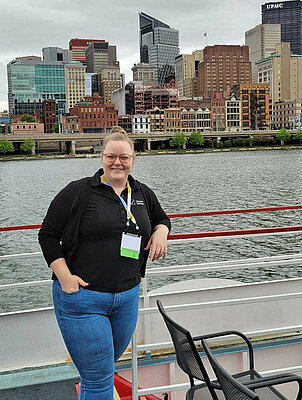 Milena Schaefer from out US Branch Compass Software Inc. at the Stairbuilders and Manufacturer’s Association Annual Conference