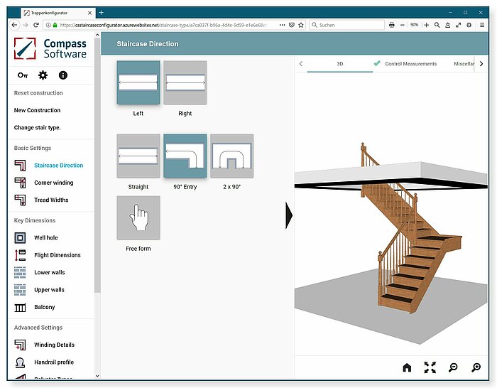 Compass Software Online Stair Designer