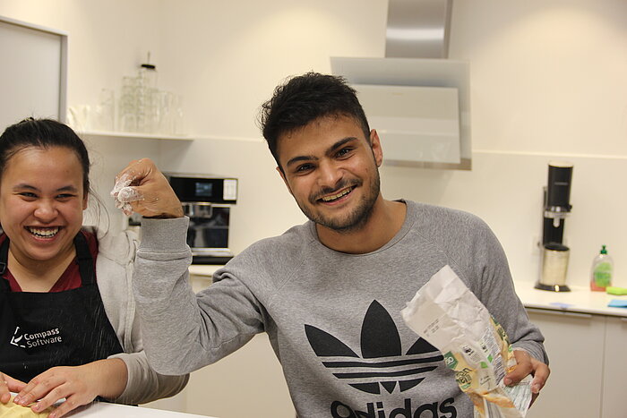 Some of the Compass Software trainees and working students banded together to bake some delicious cookies. 