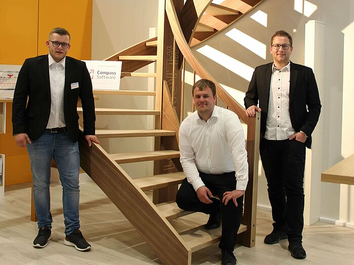 The Melle College Students presented their staircase at the LIGNA 2019