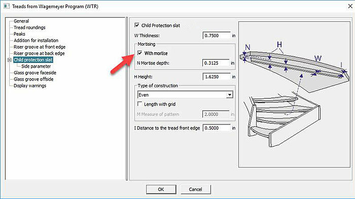 With Compass Software it is possible to create child protection slats for external staircases.