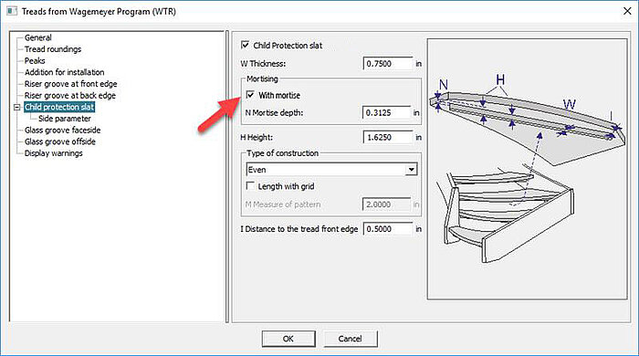 With Compass Software it is possible to create child protection slats for external staircases.