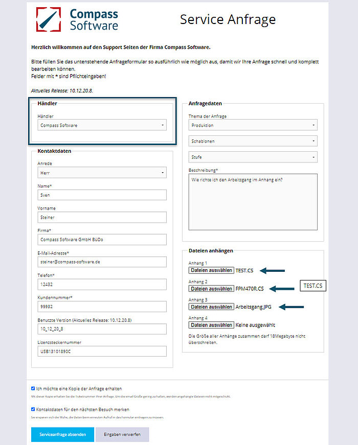 Compass Software ticket system