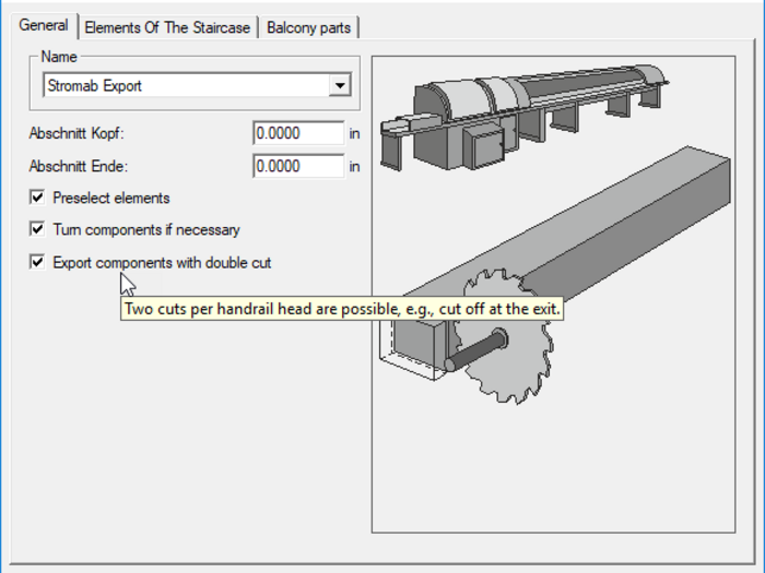 some menus, such as the Stromab properties, have been supplemented with additional quick tips.