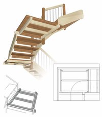 Podestbalken für Treppengeländer