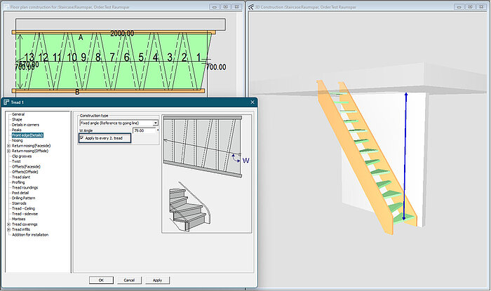 There is a new setting for space saver stairs: “Apply to every 2. tread”