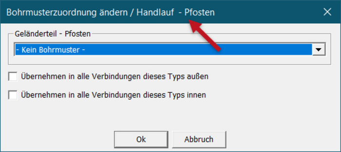 Die Bohrmusterinformationen (Name, Zuordnung etc.) in Compass Software wurden erweitert und sind nun deutlich übersichtlicher gestaltet. 