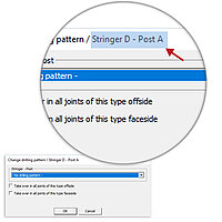 The drilling pattern information (name, assignment, etc.) have been extended