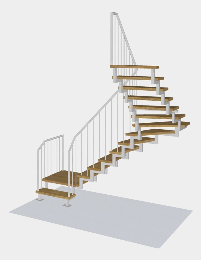 3D-Plus - Darstellung Ecktreppe mit Compass Software erstellt