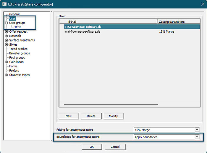 Compass Software Online Stair Configurator