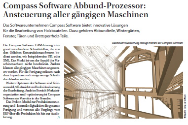 Compass Software Abbund im Holzkurier veröffentlicht