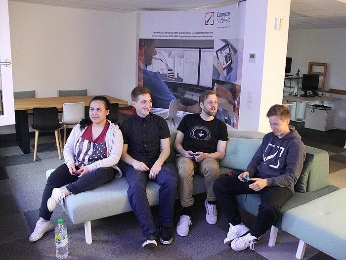 The Compass Software employees organized a gamer night.