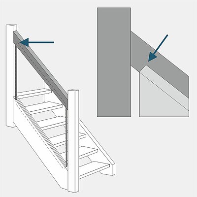 The calculation of grooves for glass infills in railing parts has been improved. 