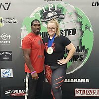 Milena Schaefer and Coach Tony Walton at the North American Championships