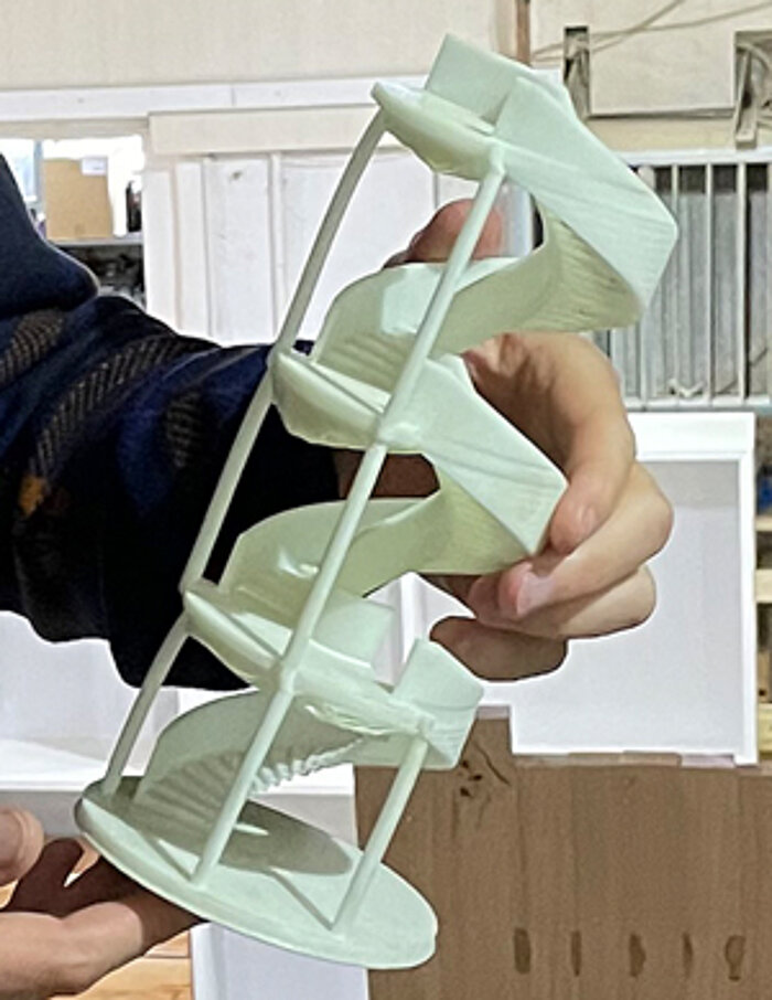 Stairs can be printed as a small-scale 3D model on a 3D printer