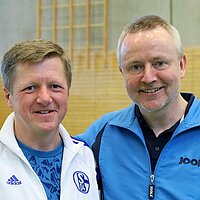 Stanislaw Wrobel and Ludger Ostendarp at the West-German table tennis championships 2022. 