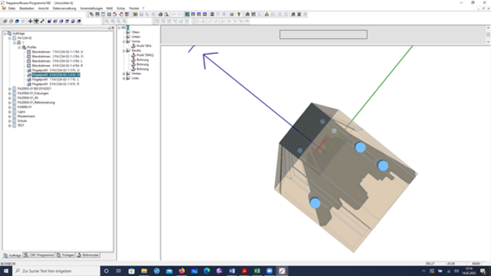 The imported windows can be processed with Compass Software. 