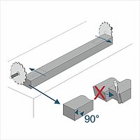 There is a new setting in the work process for sawing post heads: