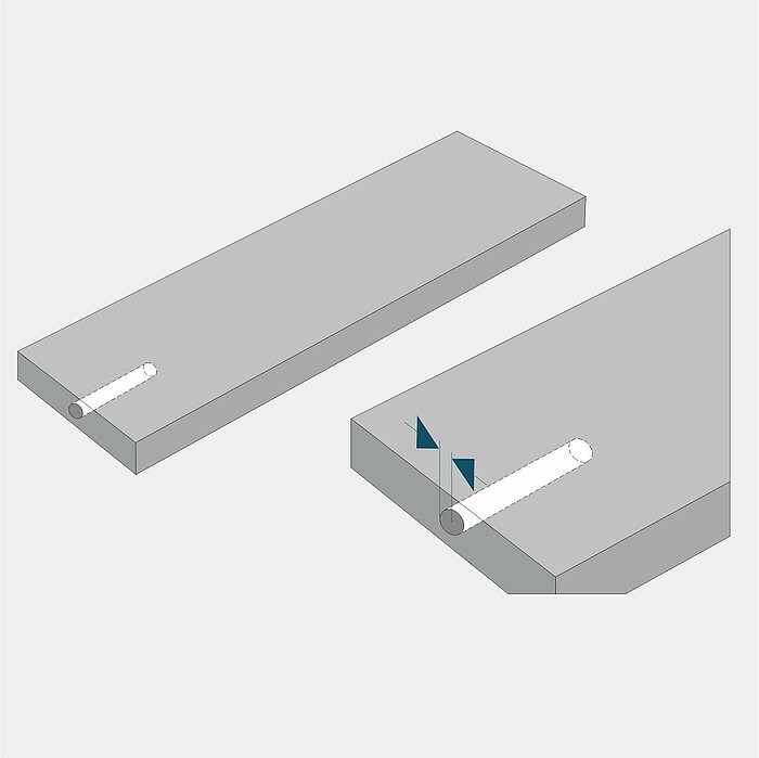 Bohrungen in externe Treppe mit Compass Software 