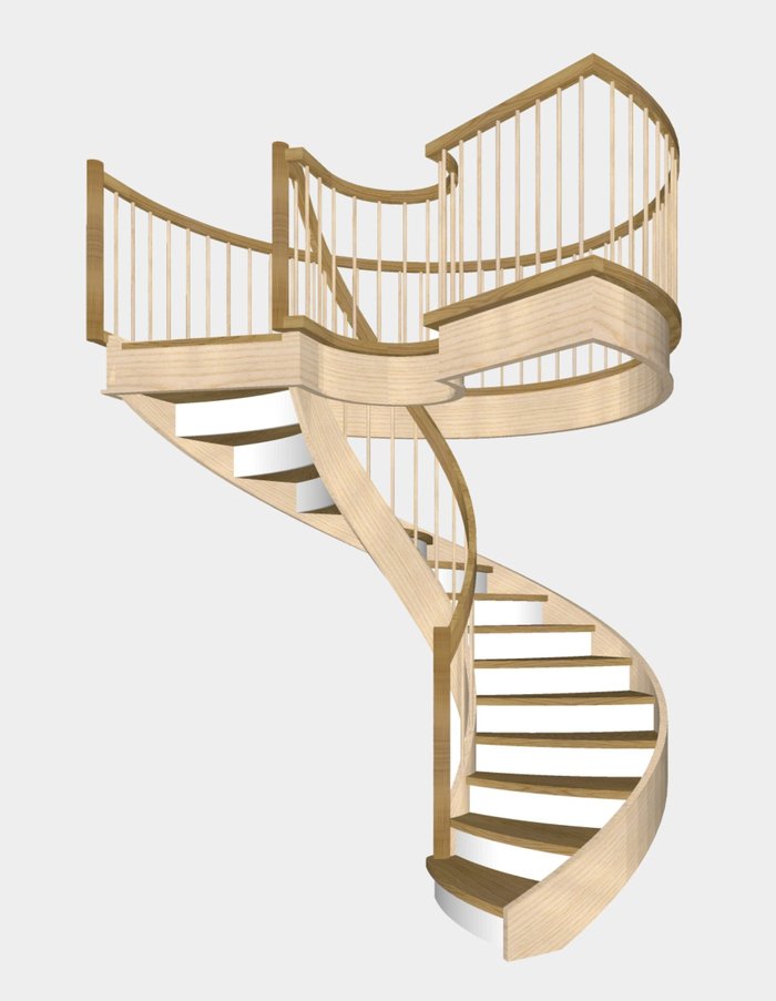 3D-Plus - Darstellung Treppe mit Compass Software erstellt