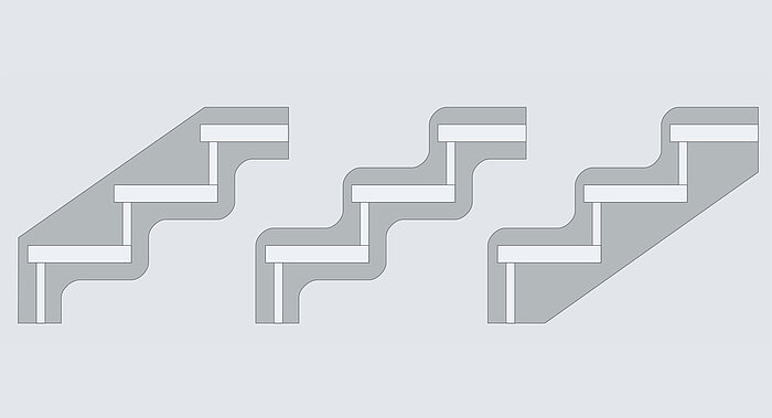 Compass Software tread shaped stringer contour 