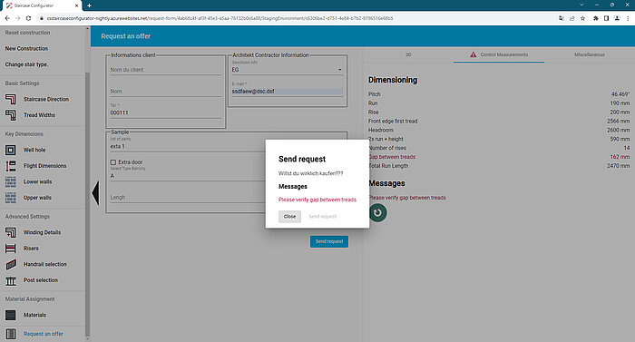 Compass Software Online Stair Configurator