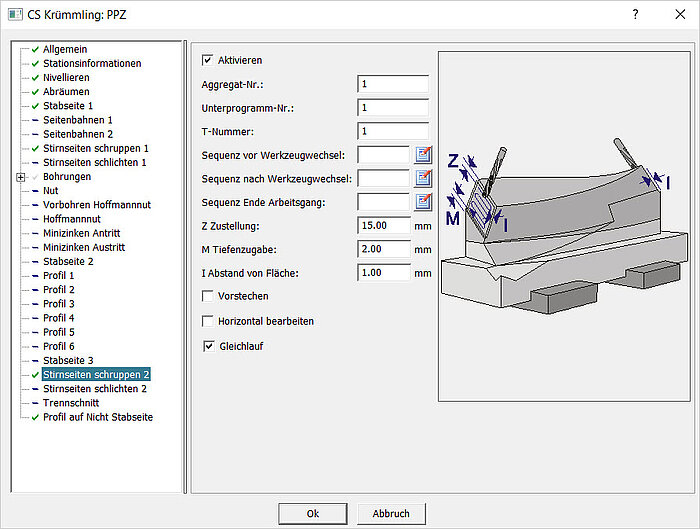 Bearbeitung der Stirnseiten von Krümmern mit Compass Software. 