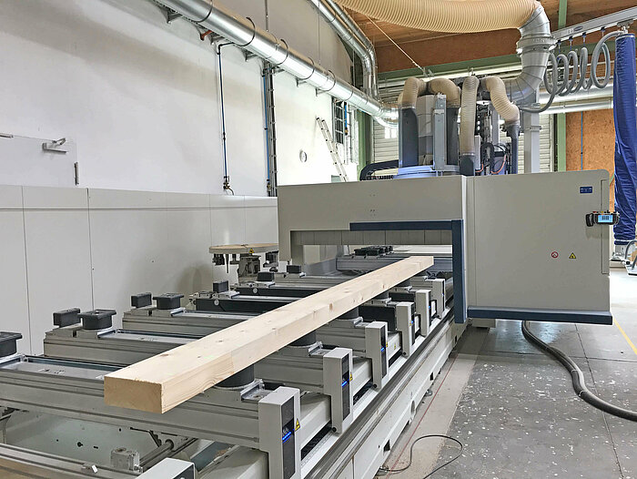 Timber components on the SCM machine at Taglieber