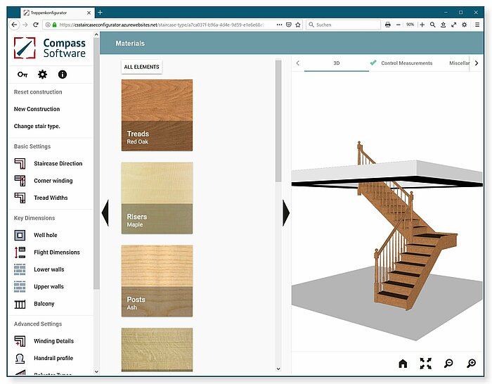 Compass Software Online Stair Designer