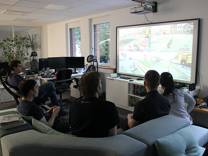 The Compass Software employees organized a gamer night.