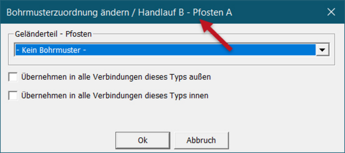 Die Bohrmusterinformationen (Name, Zuordnung etc.) in Compass Software wurden erweitert und sind nun deutlich übersichtlicher gestaltet. 