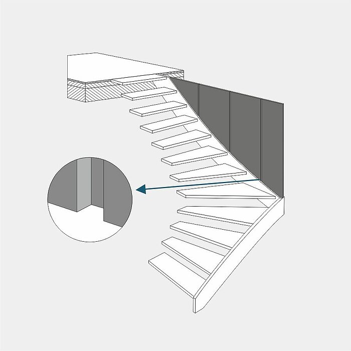 Panel/dry wall on top of the exit stringer in Compass Software