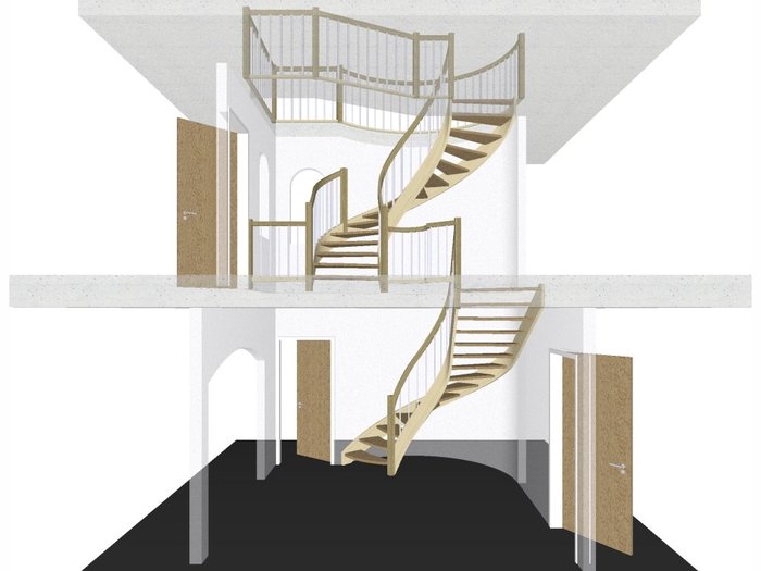 Wendeltreppen 3D-Modell mit Compass Software realisiert