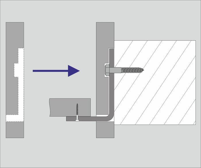 The fittings are mounted directly into the concrete and therefore have to go through the well hole panelling. Therefore, we had to make room for a slot or pocket in the panelling. This detail is now also possible in Compass.