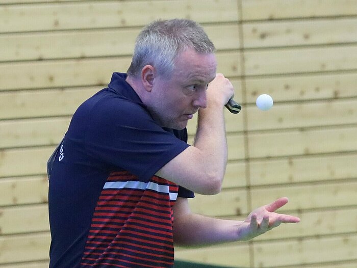 Ludger Ostendarp at the West-German table tennis championships 2022.