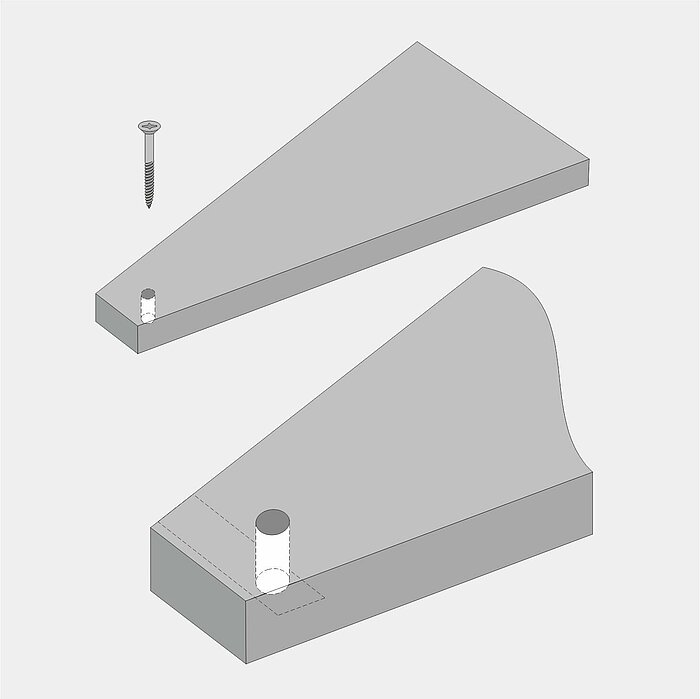 Bohrungen in externe Treppe mit Compass Software 