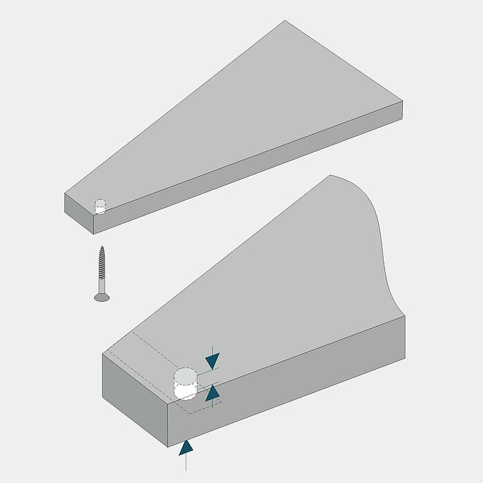 Bohrungen in externe Treppe mit Compass Software 