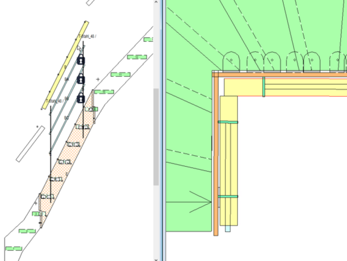 Es ist nun möglich, Wangen von HPL- und Stahltreppen während der Handlauf-Konstruktion in der Geländer-Ansicht sichtbar zu machen. 