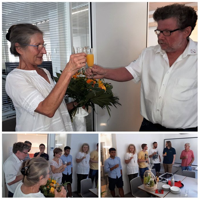 Compass Software development team member Brigitte Streicher entered into retirement at the end of July 2018. 